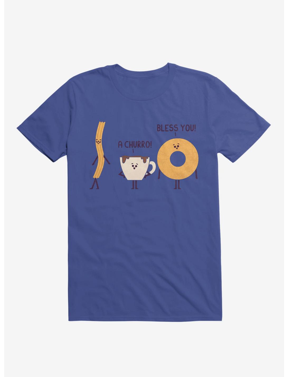 A Churro! Bless You! Coffee And Donut Royal Blue T-Shirt