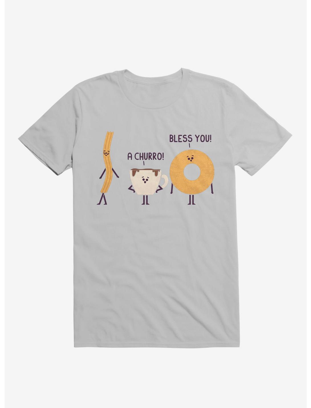 A Churro! Bless You! Coffee And Donut Ice Grey T-Shirt