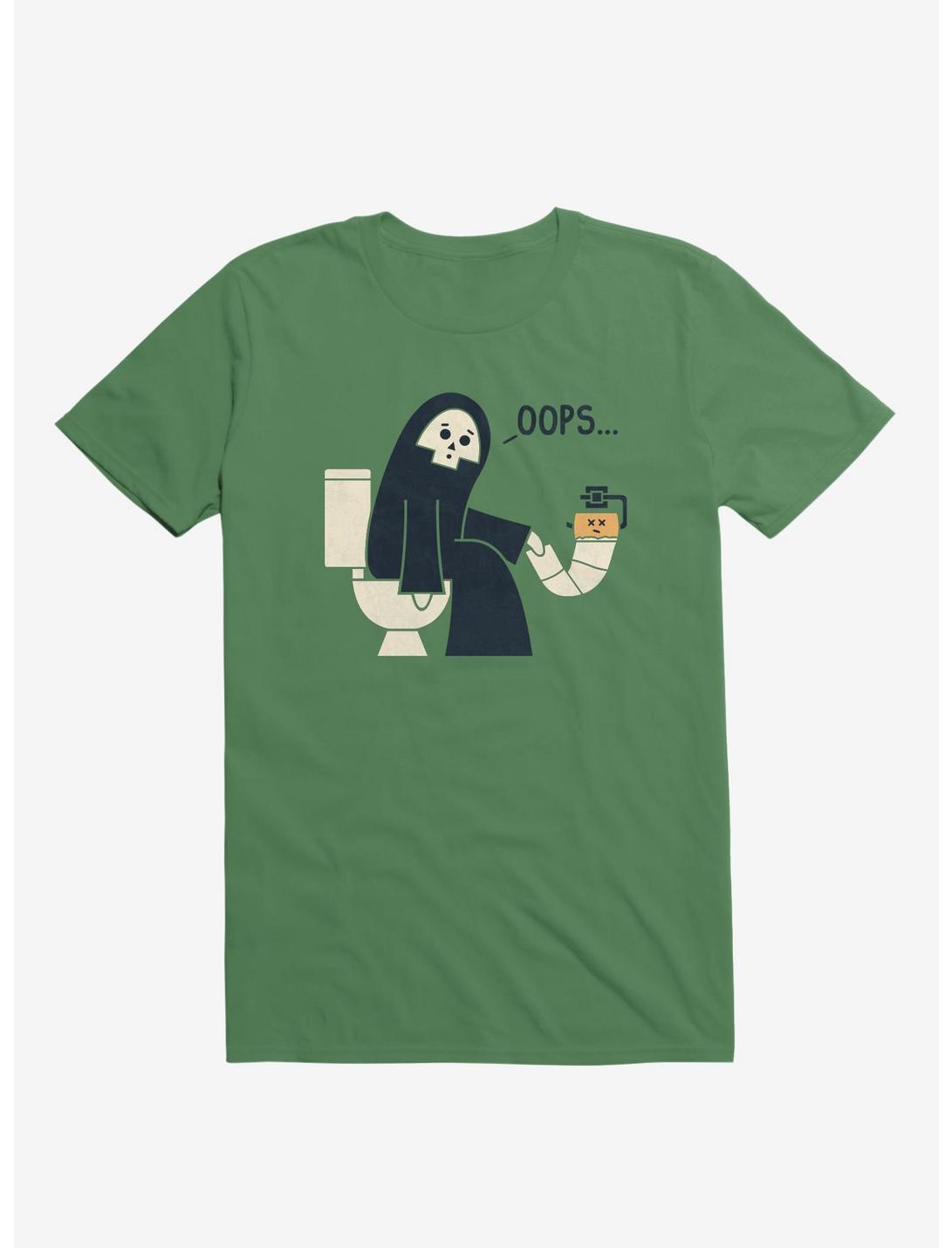 Grim Reaper Oops... Pooper Irish Green T-Shirt