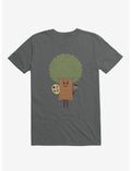 Happy Tree Painter Charcoal Grey T-Shirt