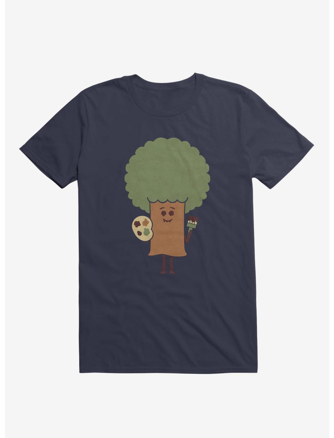 Happy Tree Painter Navy Blue T-Shirt