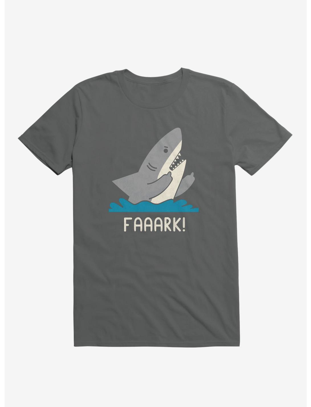 Moody Shark Faaark! Charcoal Grey T-Shirt