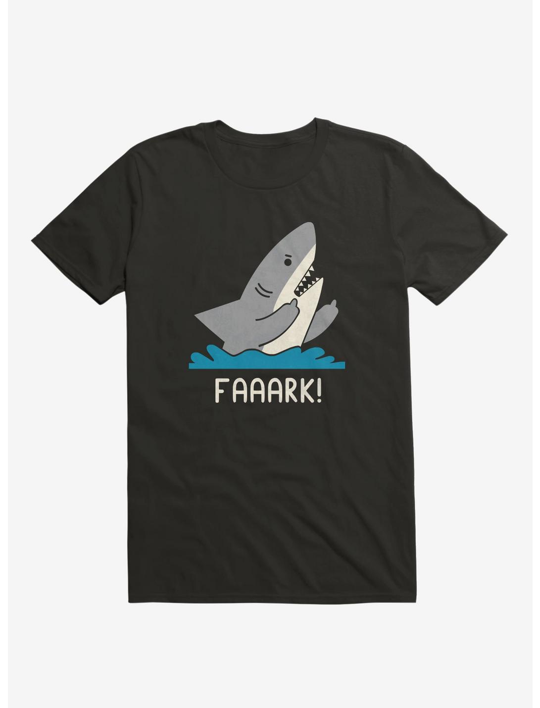 Moody Shark Faaark! Black T-Shirt