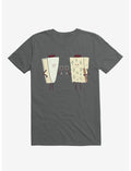 Frencheeses Cheeses Drinking Wine Charcoal Grey T-Shirt