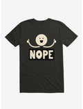 Thumbs Up Face Nope Sign Black T-Shirt