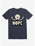 Thumbs Up Face Nope Sign Navy Blue T-Shirt