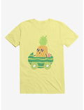 Summer Pineapple Driving Corn Silk Yellow T-Shirt