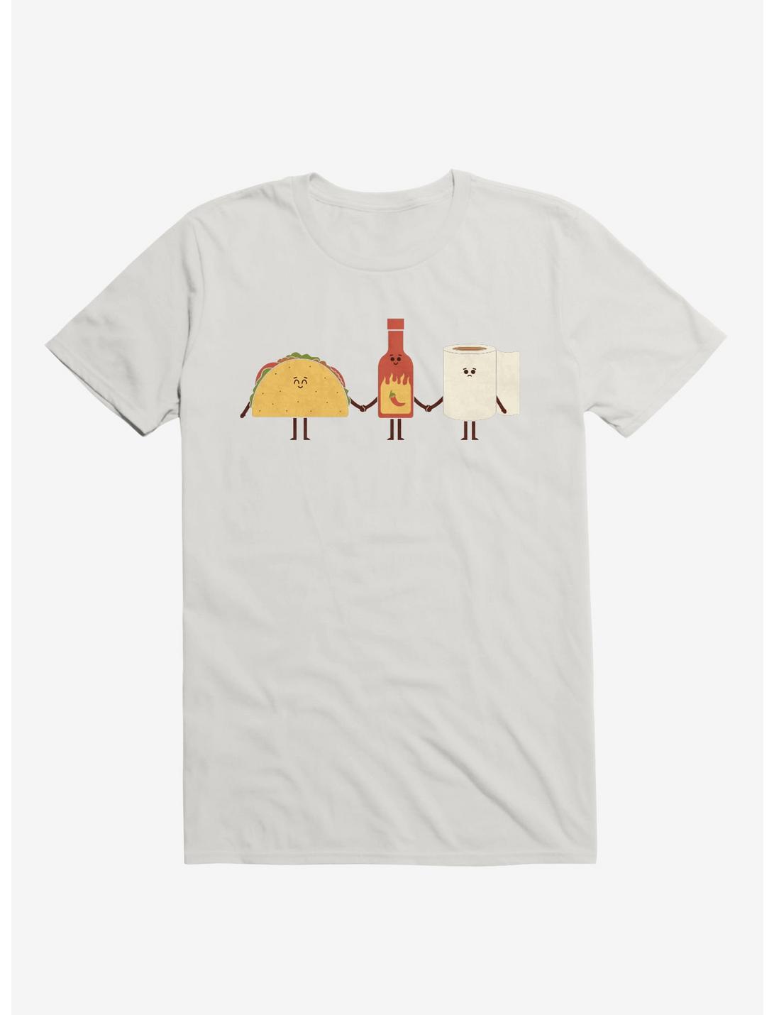 Taco, Hot Sauce, Toilet Paper Friends White T-Shirt