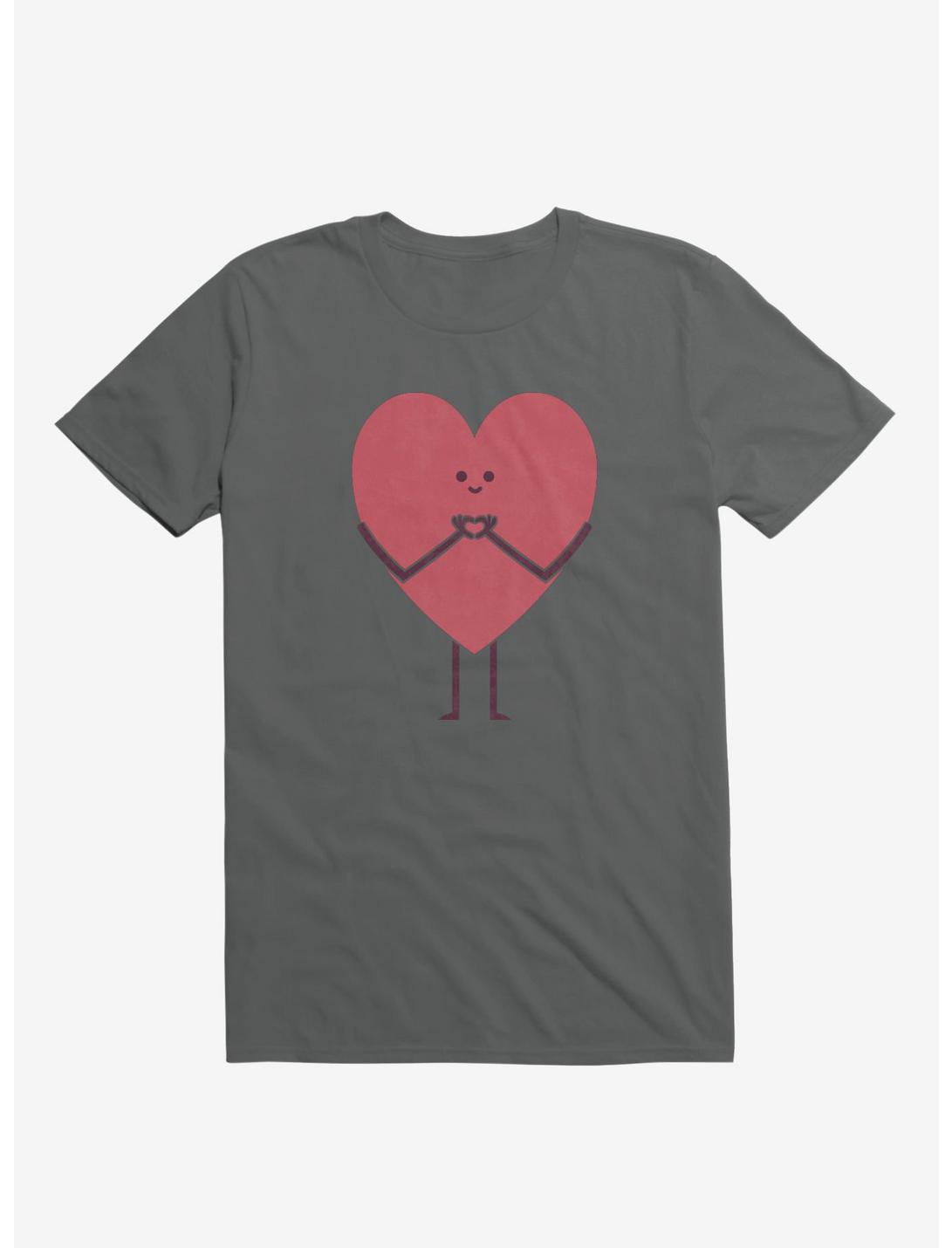 Heart Making Heart Hands Charcoal Grey T-Shirt