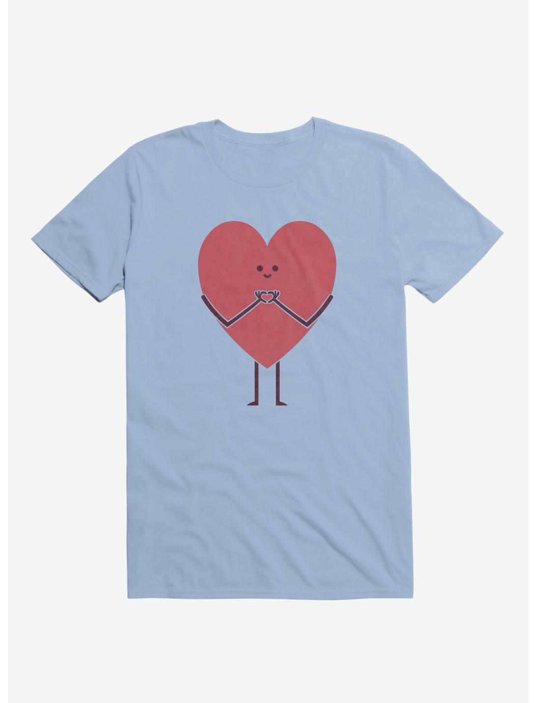 Heart Making Heart Hands Light Blue T-Shirt
