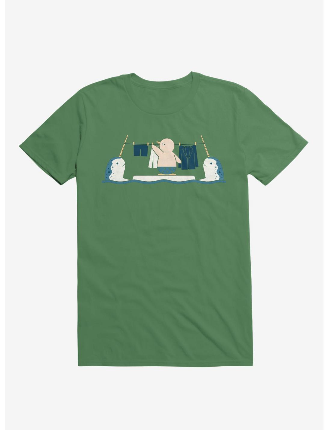 Penguin With Narwhals Laundry Day T-Shirt