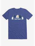Penguin With Narwhals Laundry Day Royal Blue T-Shirt