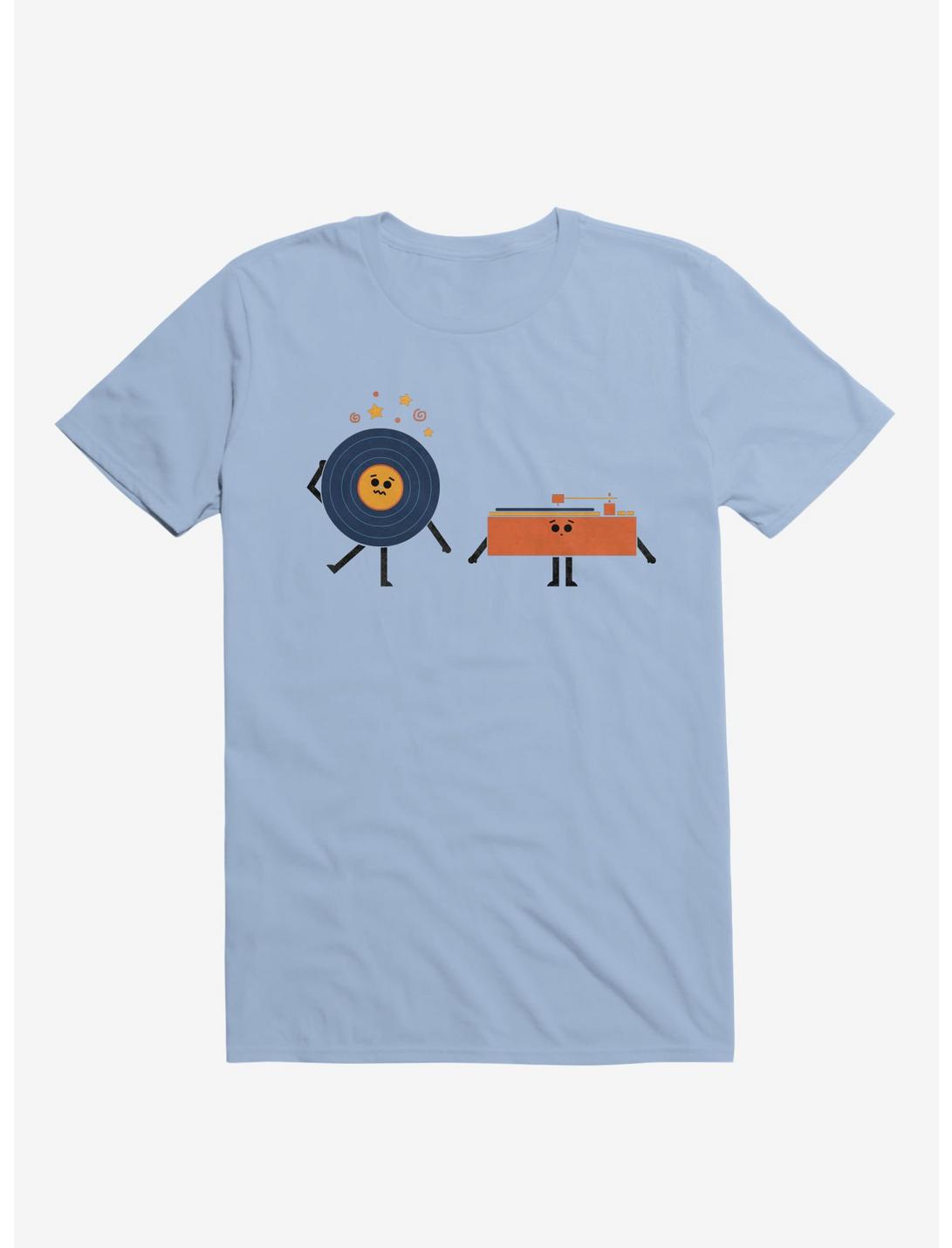 Dizzy Record With Record Player Light Blue T-Shirt