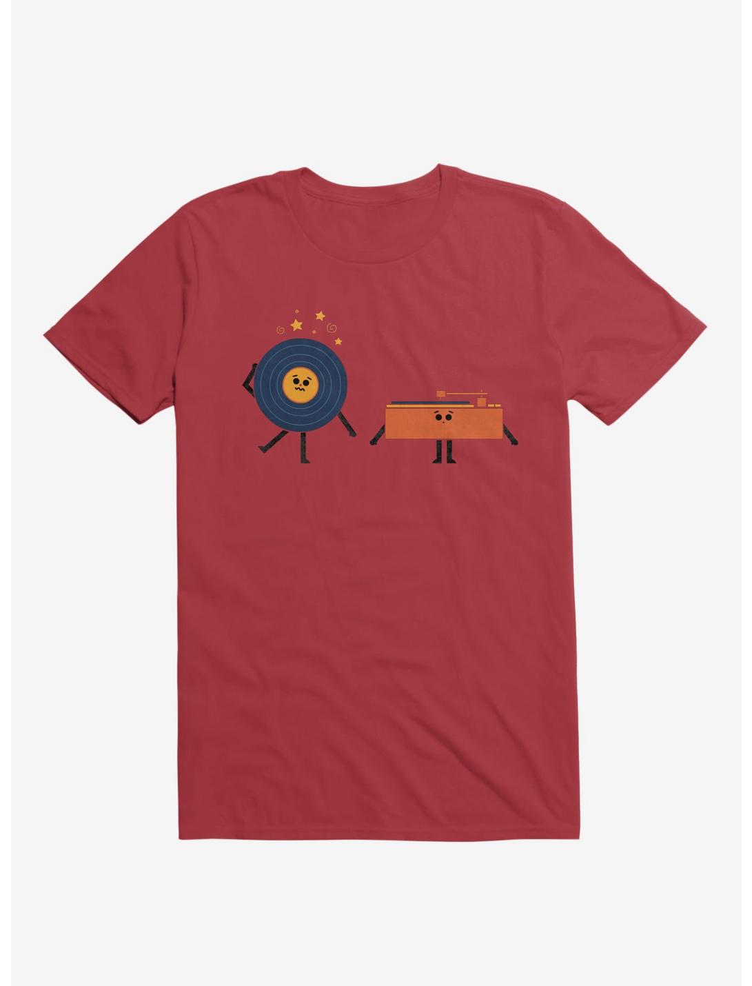 Dizzy Record With Record Player Red T-Shirt