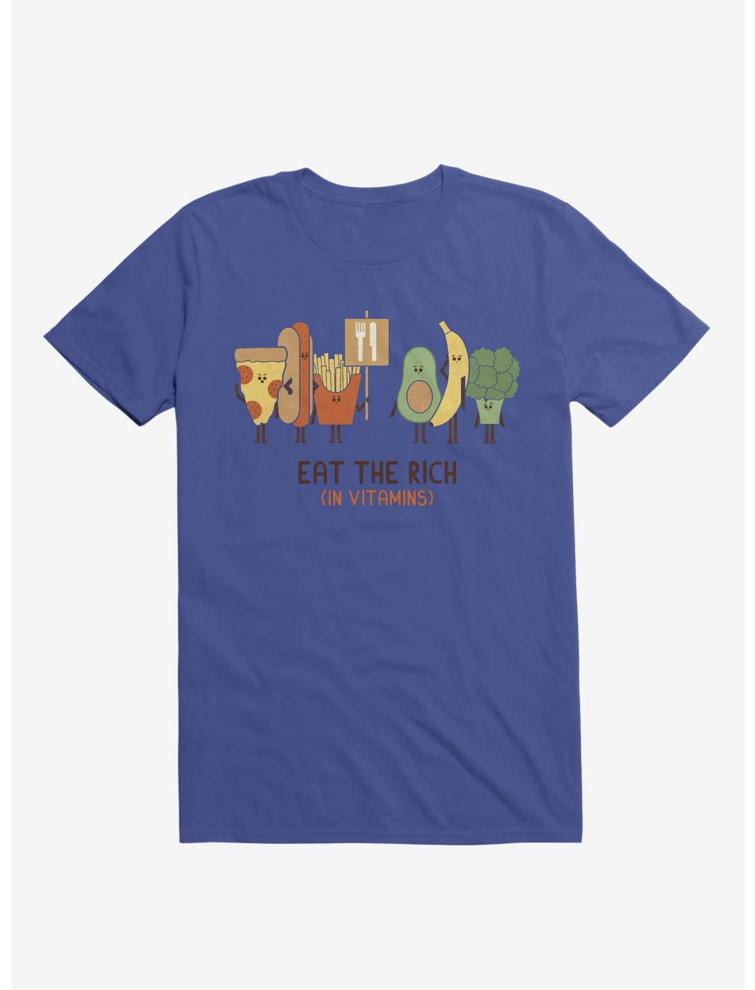 Eat The Rich (In Vitamins) Food Royal Blue T-Shirt