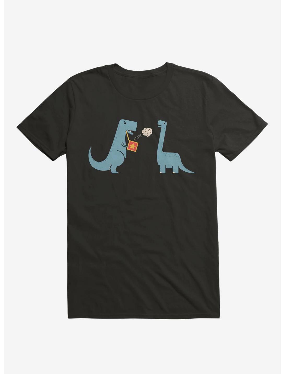 Meteor Jack In The Box Dinosaurs Black T-Shirt