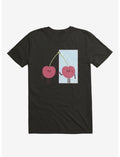 Love Yourself Cherry Looking In Mirror Black T-Shirt