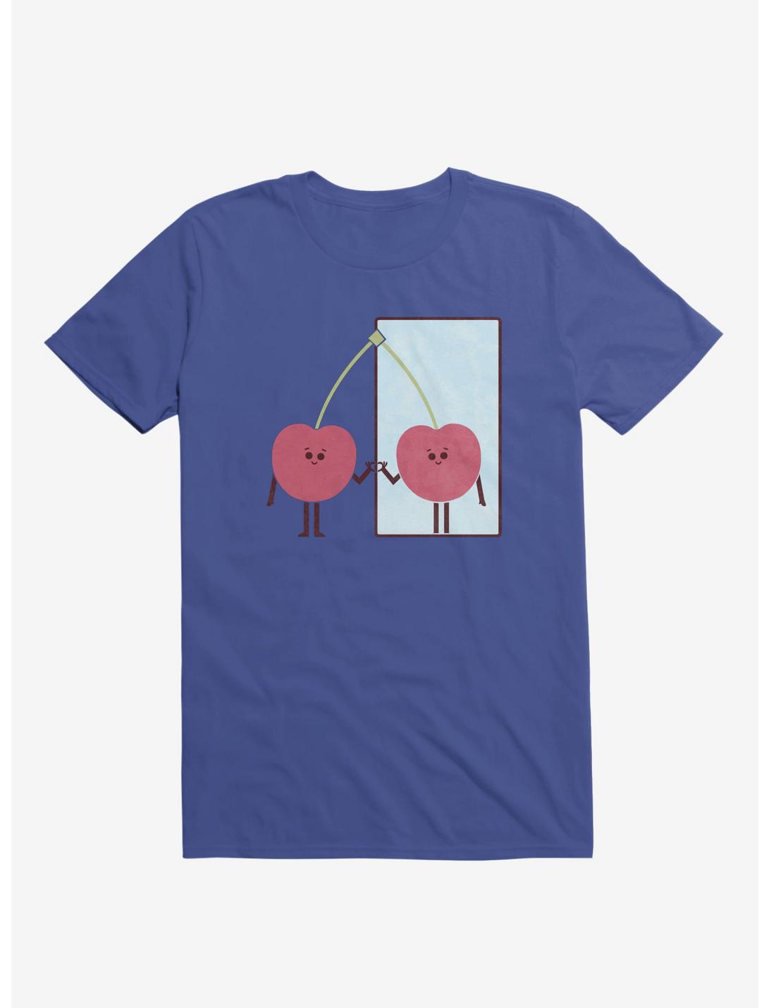 Love Yourself Cherry Looking In Mirror Royal Blue T-Shirt