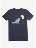 Shark Moon Bite Navy Blue T-Shirt