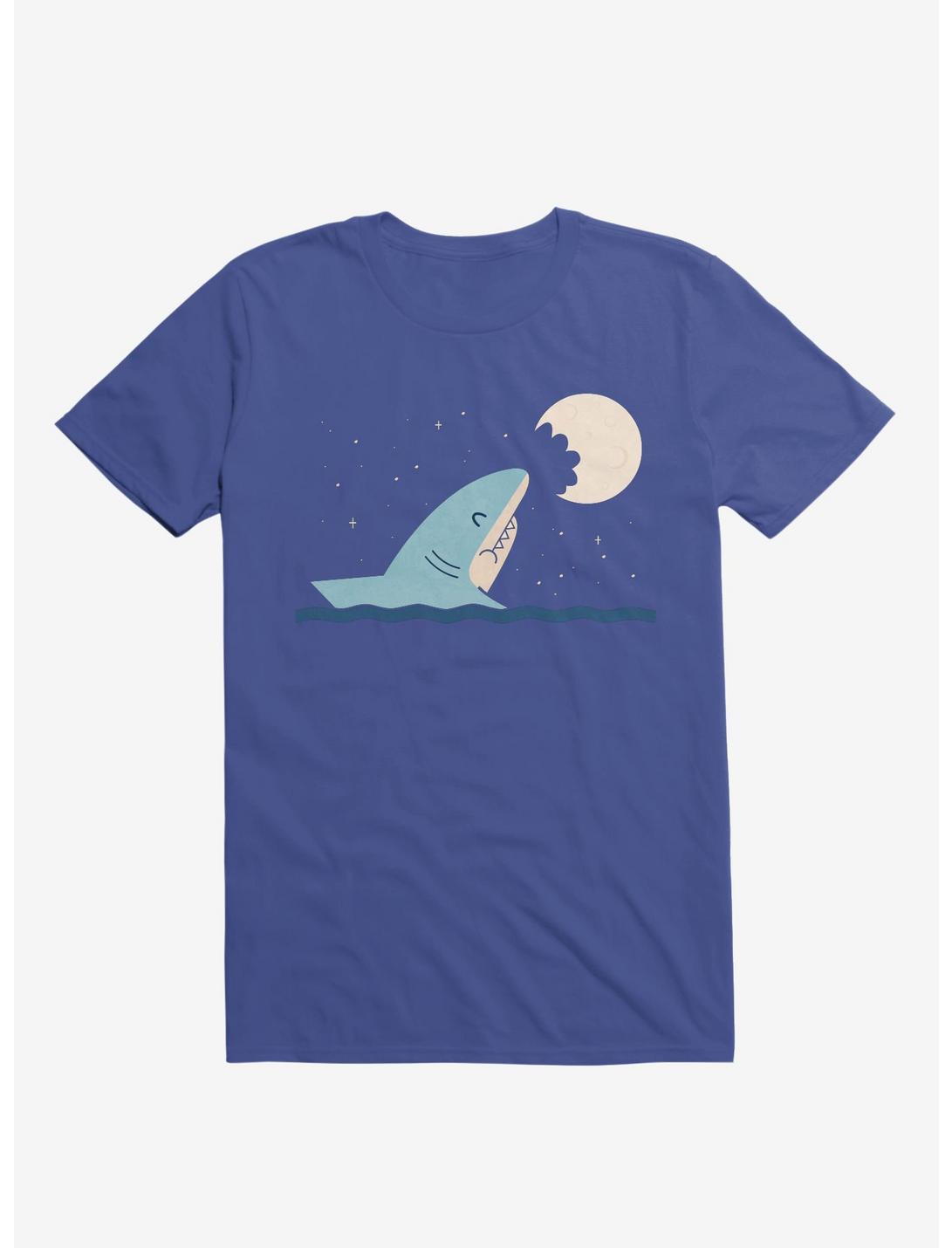 Shark Moon Bite Royal Blue T-Shirt