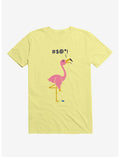 Ouch! Flamingo Corn Silk Yellow T-Shirt