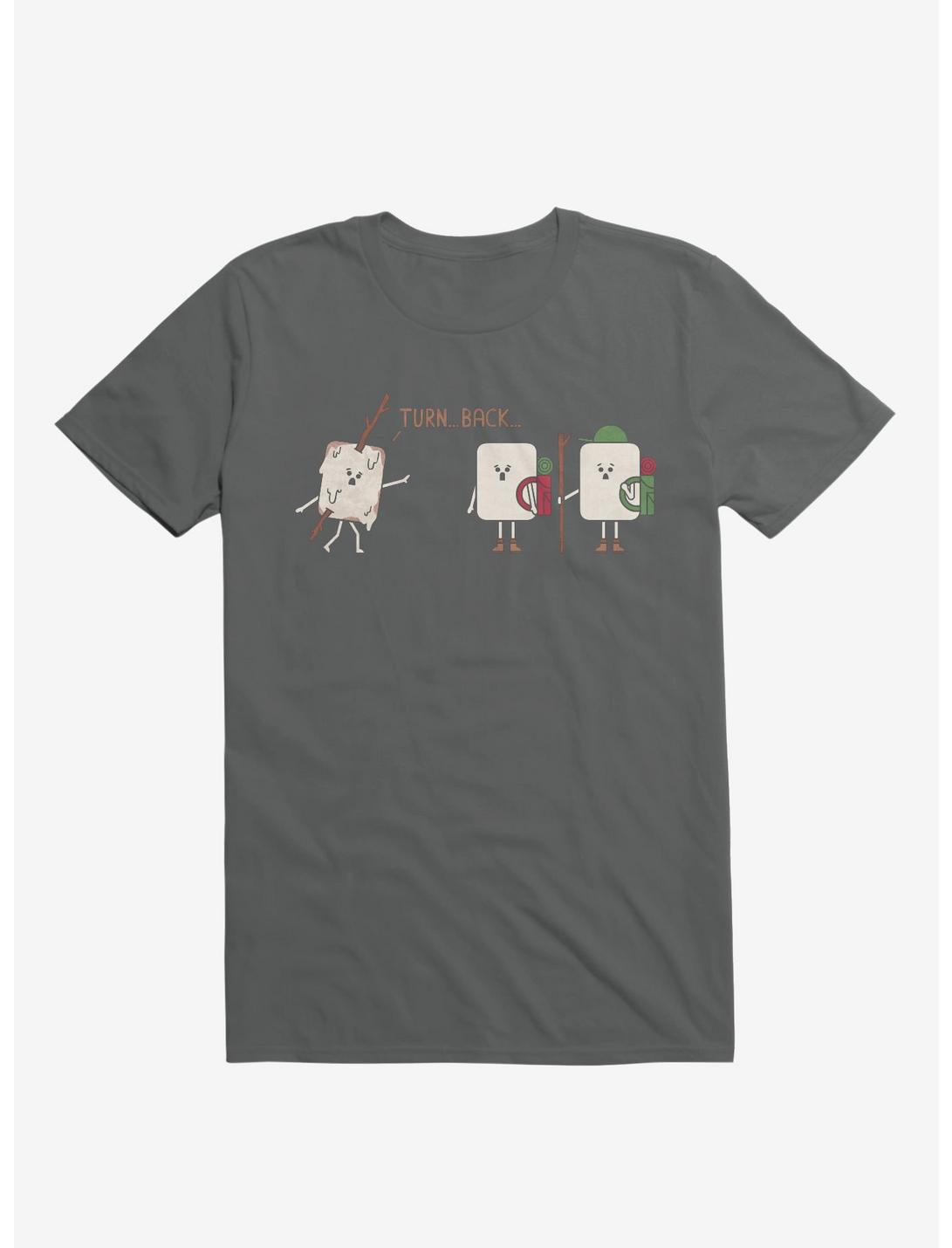Turn Back Marshmallow Warning Charcoal Grey T-Shirt