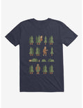 Bigfoot Forest Navy Blue T-Shirt