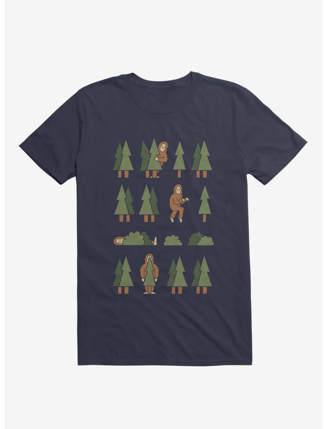 Bigfoot Forest Navy Blue T-Shirt