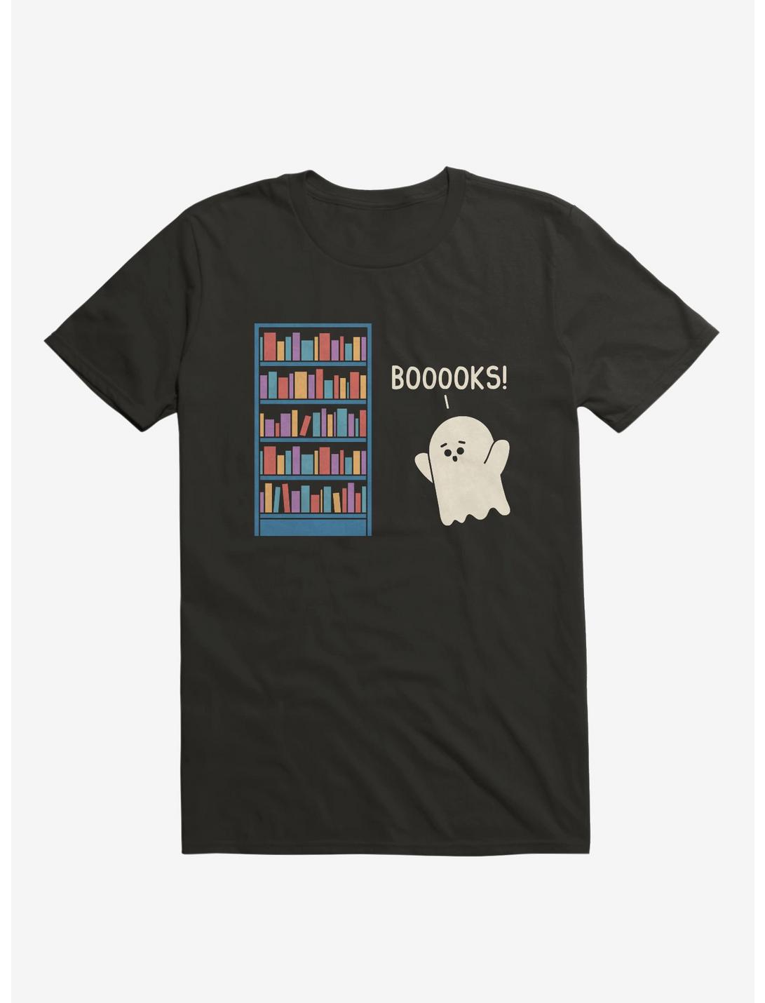 Booooks! Ghost Book Library Lover Black T-Shirt