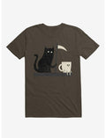 Impending Doom Cat Vs. Cup Brown T-Shirt