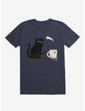 Impending Doom Cat Vs. Cup Navy Blue T-Shirt
