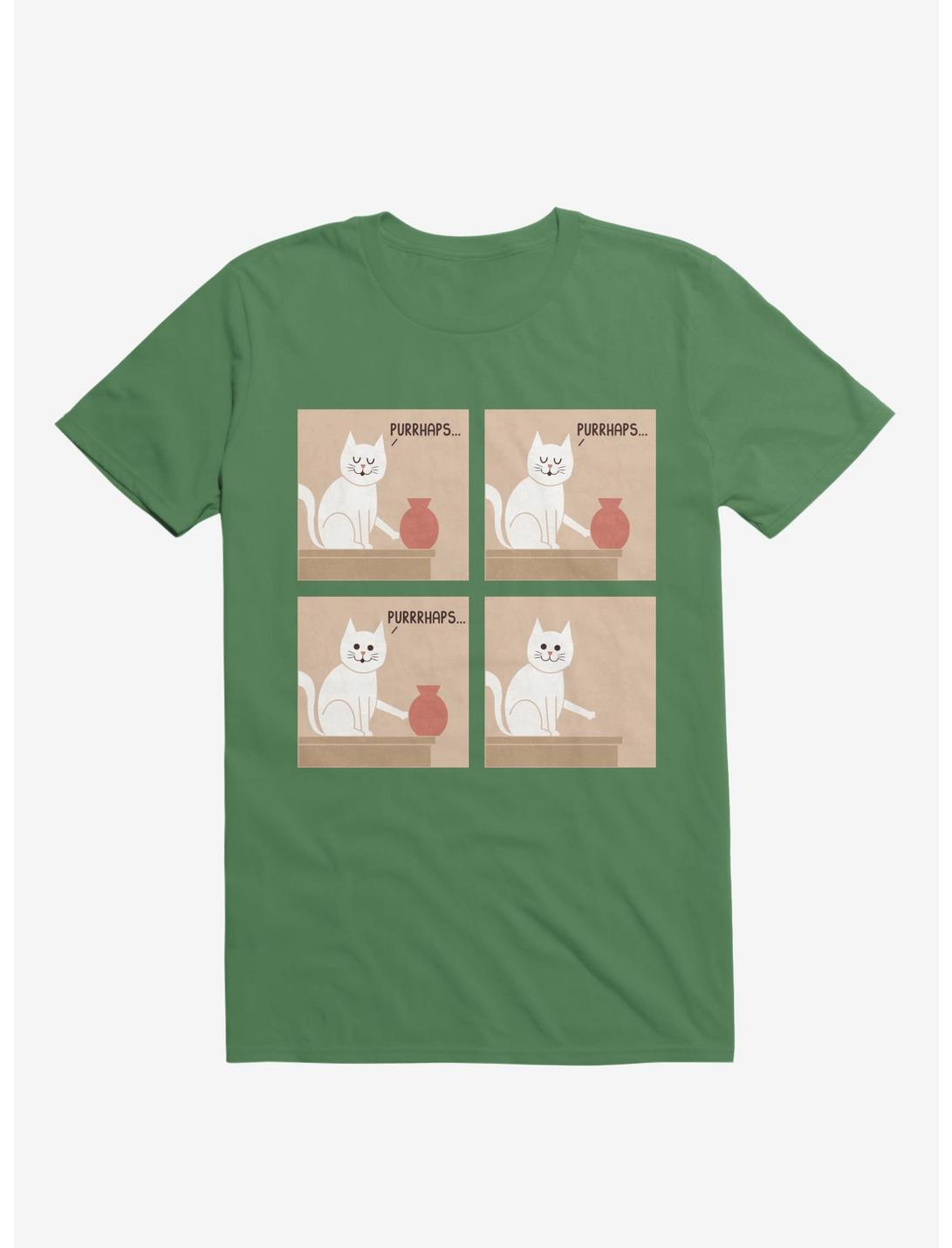 Purrhaps... Mischievous Cat Irish Green T-Shirt