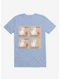 Purrhaps... Mischievous Cat Light Blue T-Shirt