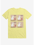 Purrhaps... Mischievous Cat Corn Silk Yellow T-Shirt