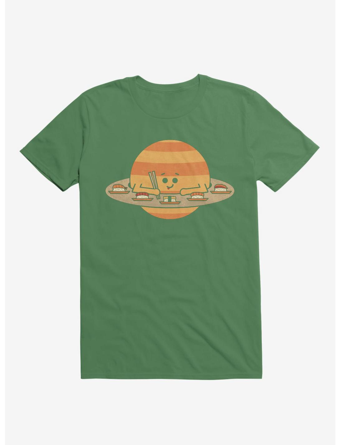 Saturn Eating Sushi Irish Green T-Shirt