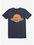 Saturn Eating Sushi Navy Blue T-Shirt