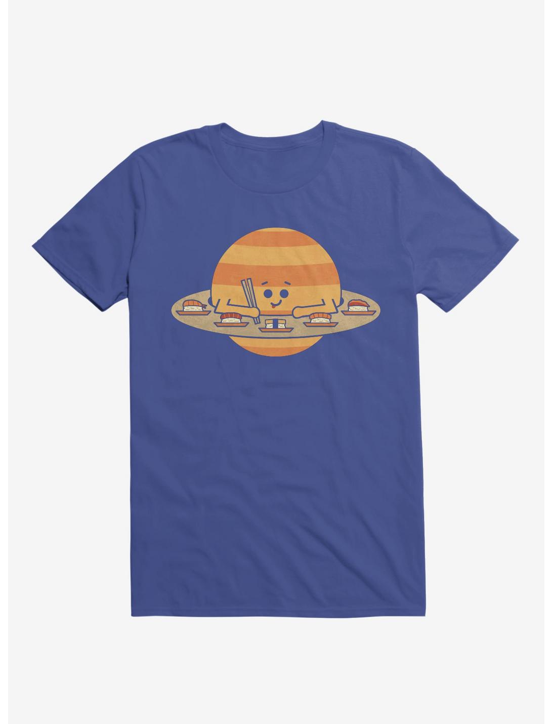 Saturn Eating Sushi Royal Blue T-Shirt