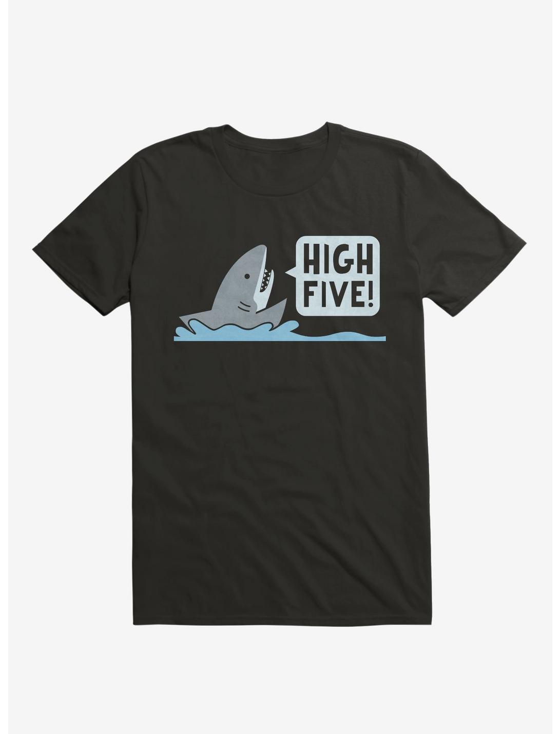 Shark High Five Black T-Shirt