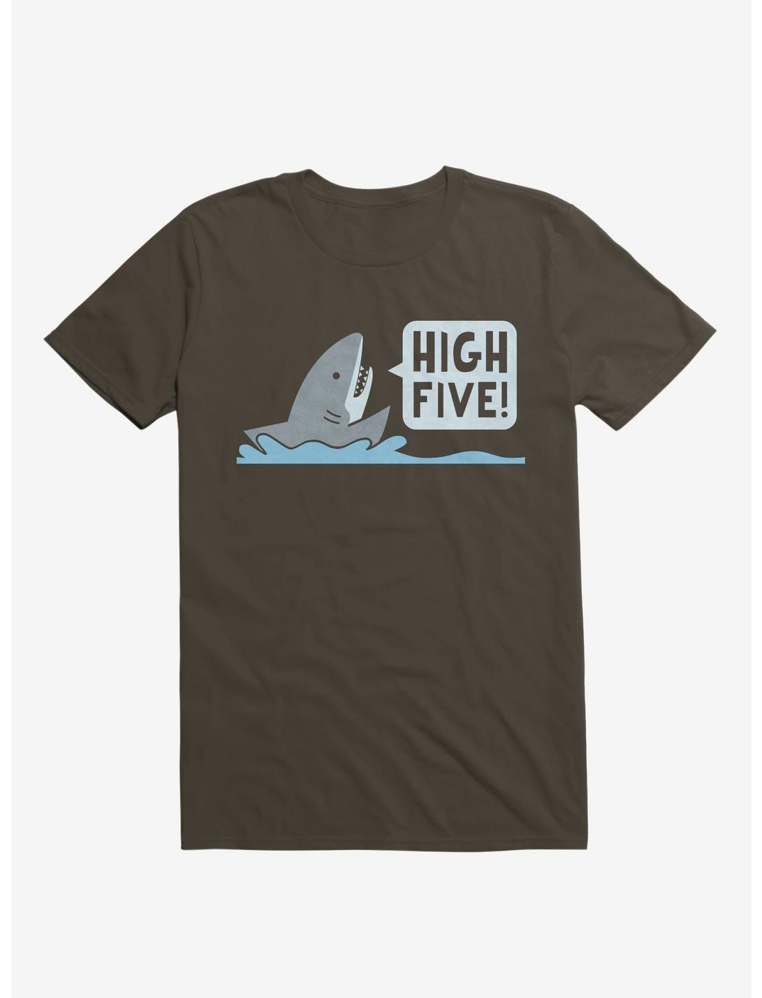 Shark High Five Brown T-Shirt