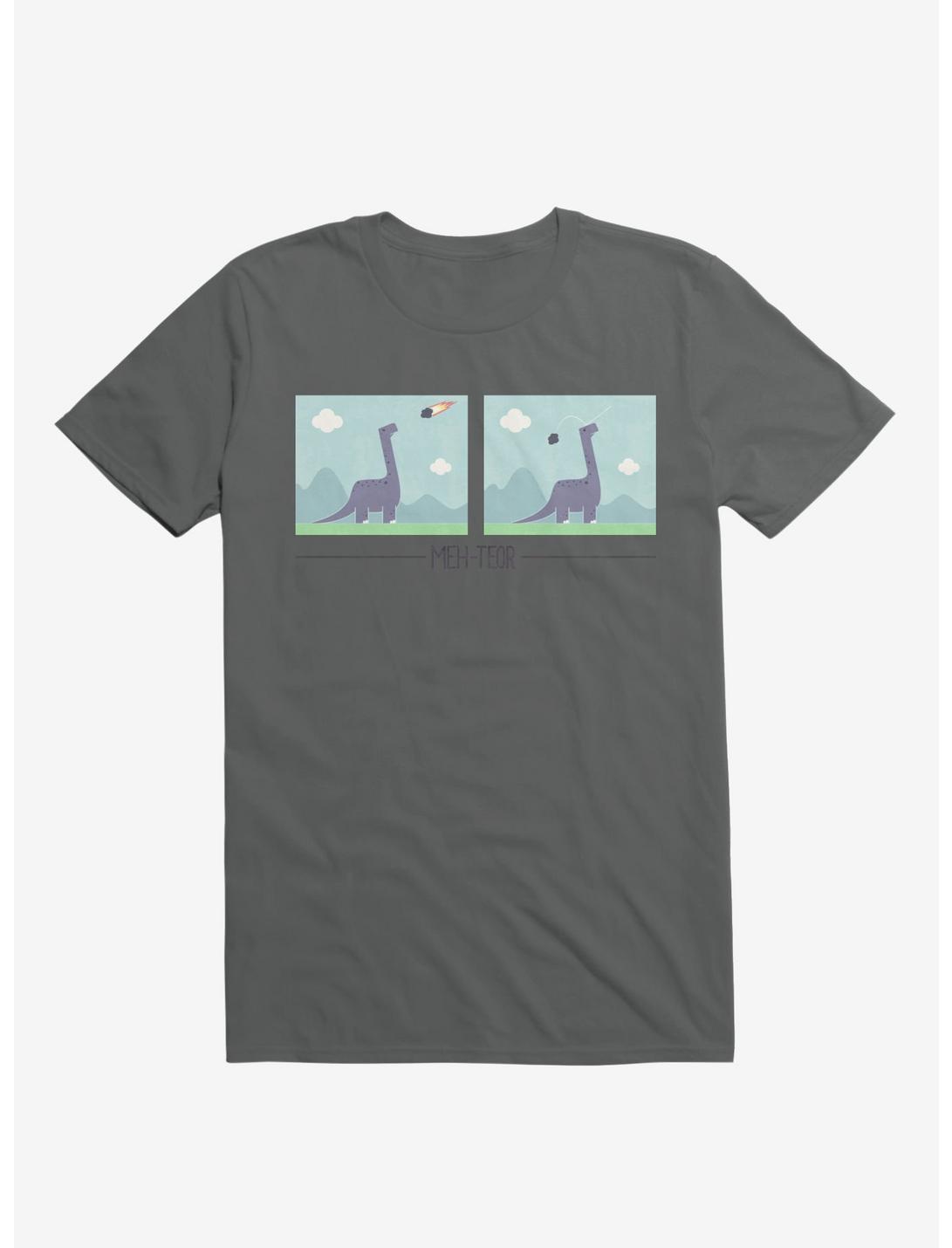 Dinosaur Meh-Teor Charcoal Grey T-Shirt
