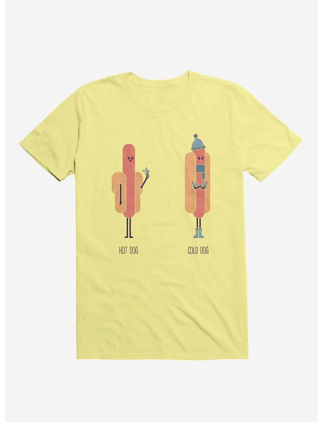 Opposites Hot Dog Cold Dog Corn Silk Yellow T-Shirt
