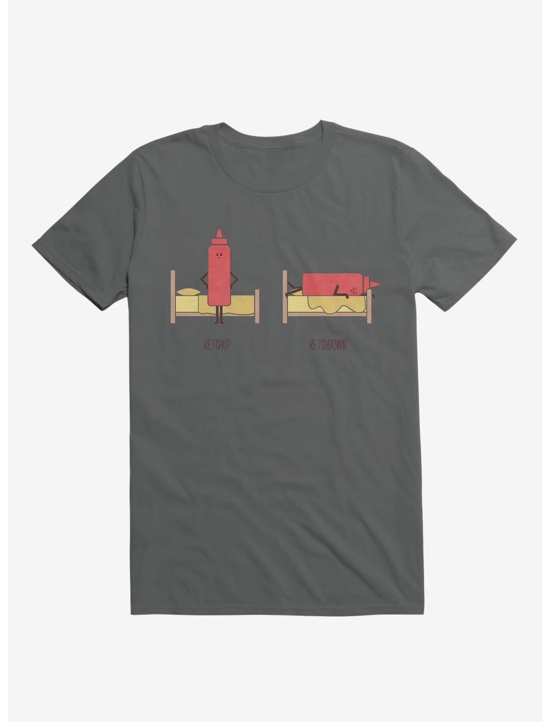 Opposites Ketchup Ketchdown Charcoal Grey T-Shirt