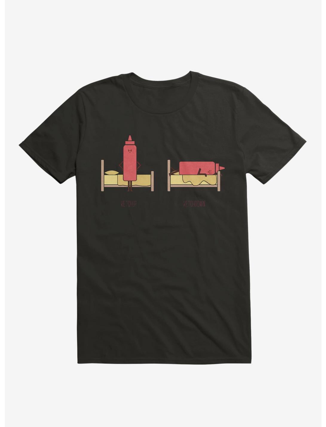 Opposites Ketchup Ketchdown Black T-Shirt