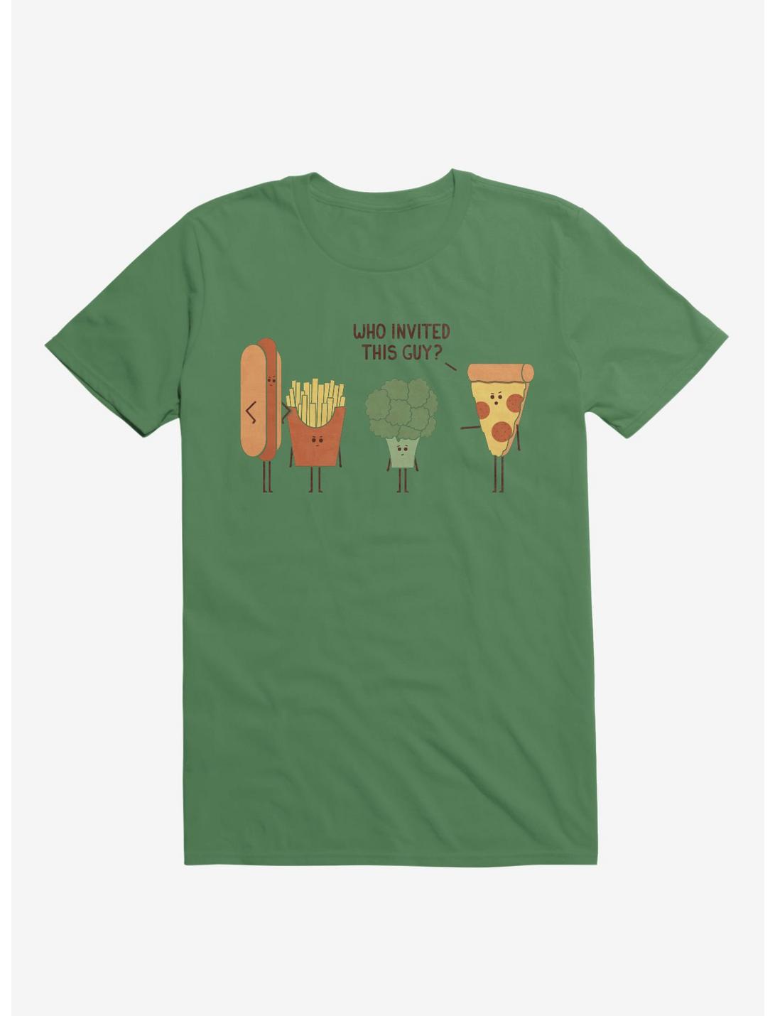 Broccoli Junk Food Party Crasher Irish Green T-Shirt