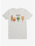 Broccoli Junk Food Party Crasher White T-Shirt