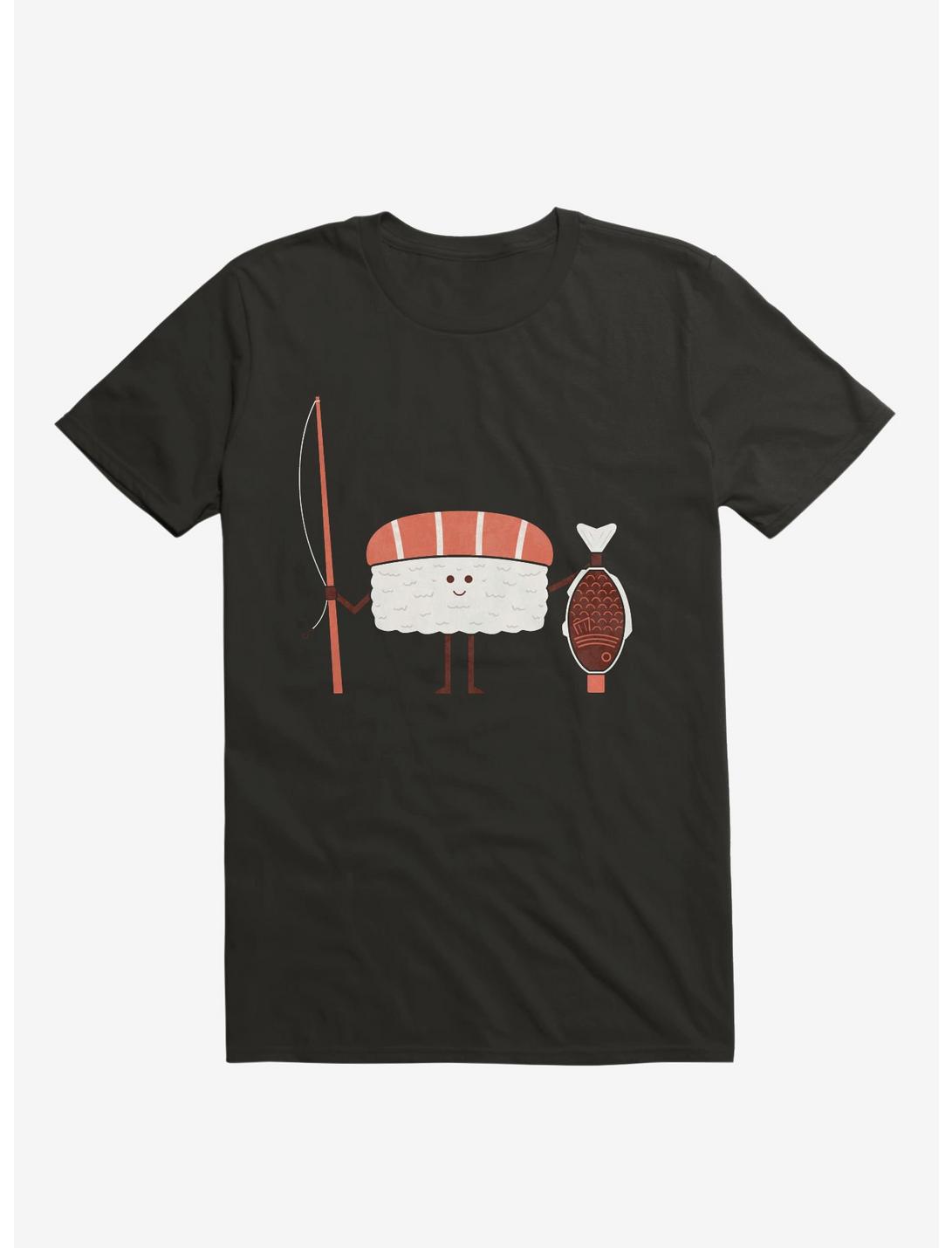 Sushi Catch Of The Day Black T-Shirt