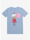 Bubblegum Blowing A Bubble Light Blue T-Shirt