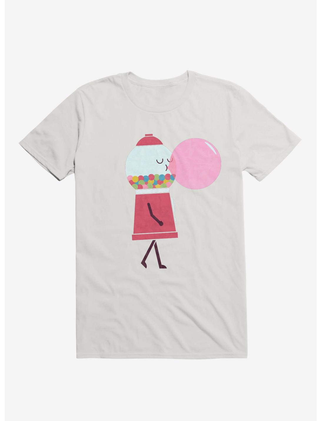 Bubblegum Blowing A Bubble White T-Shirt