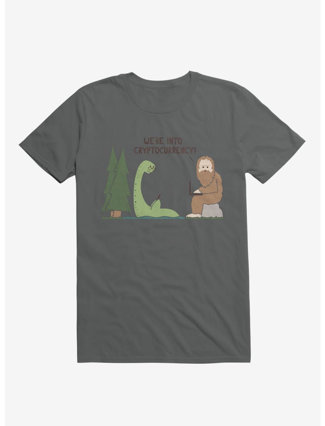 We're Into Cryptocurrency! Mythical Creatures Charcoal Grey T-Shirt