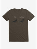 Know Your Birds A Crow Or Biker Bird Brown T-Shirt